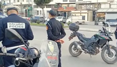 حملة أمنية ضد الدراجات النارية المخالفة للقانون بالحي الحسني